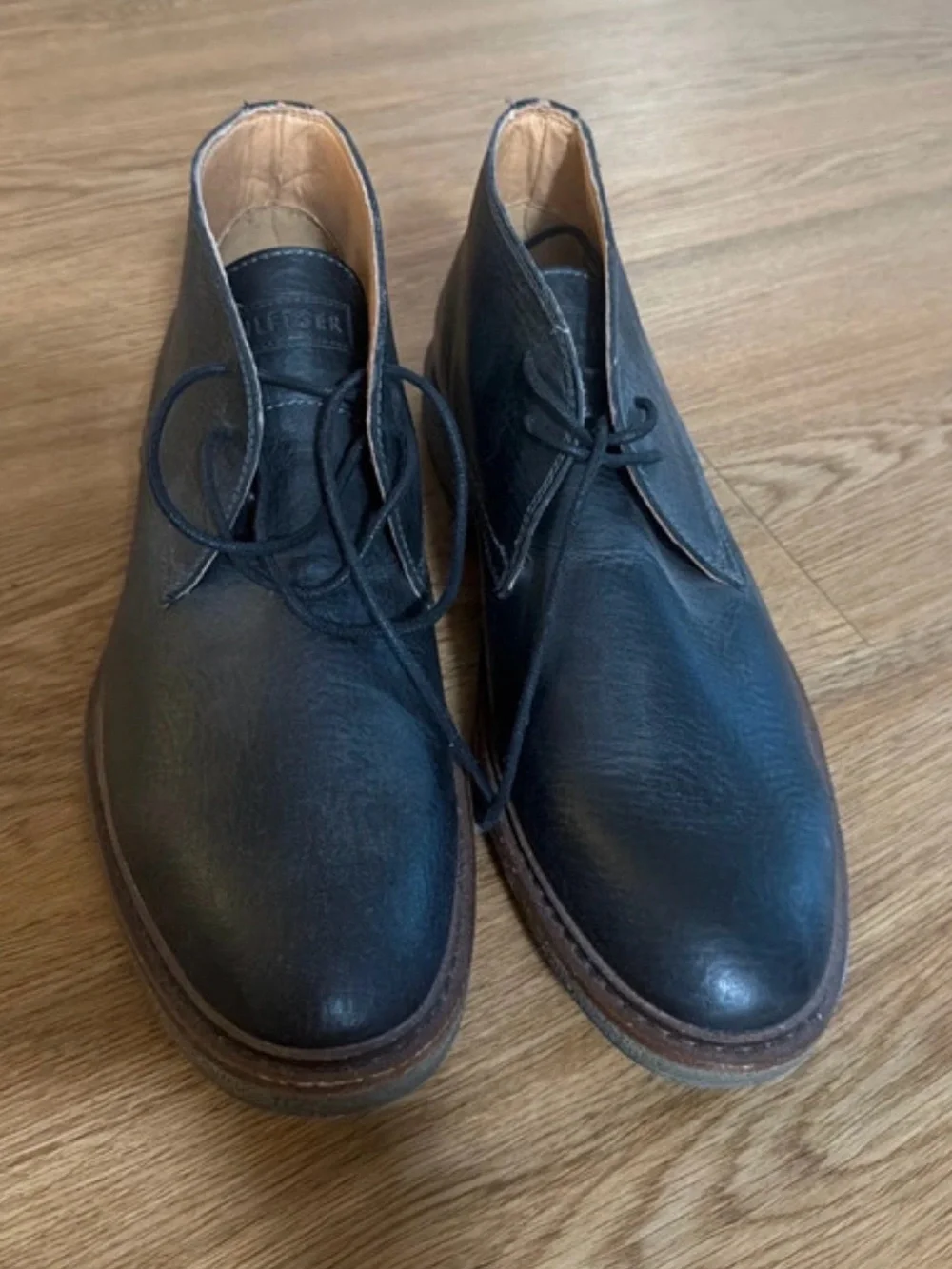 Tommy Hilfiger Men's Black Leather Chukka Boots